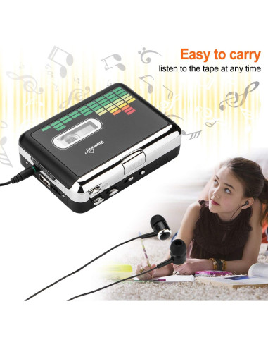 Reproductor de Cinta Cassette Portátil BlumWay a MP3 USB