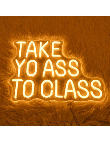 Luz de Neón LED Take Yo Ass To Class 37x28 cm para Aula