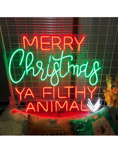Señal de Neón Felices Fiestas ZPLNOSIN 70.1x58.9cm LED