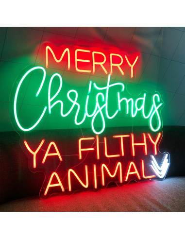 Señal de Neón Felices Fiestas ZPLNOSIN 70.1x58.9cm LED