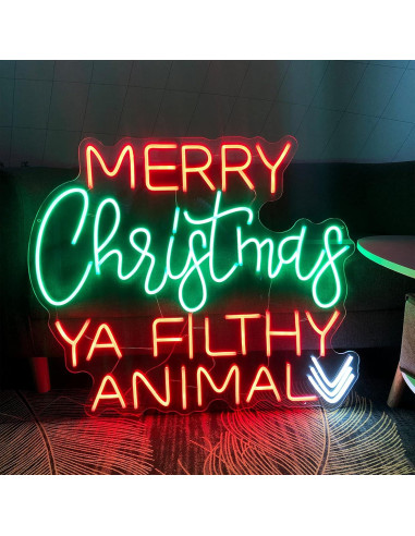 Señal de Neón Felices Fiestas ZPLNOSIN 70.1x58.9cm LED