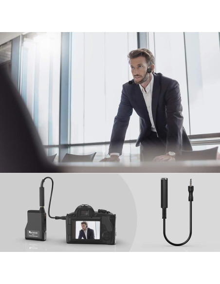 Micrófono Inalámbrico FIFINE K037B con Lavalier y Auricular Micrófono Inalámbrico FIFINE K037B con Lavalier y Auricular