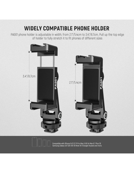 Soporte de trípode Neewer para teléfono ajustable 360 Soporte de trípode Neewer para teléfono ajustable 360