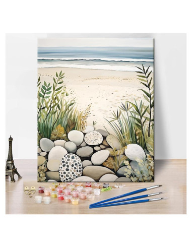 Kit Pintar por Números Rebotipy Playa 40x50cm Acrílico