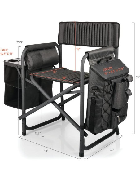 Silla de Camping Plegable Picnic Time Fusion con Enfriador Silla de Camping Plegable Picnic Time Fusion con Enfriador