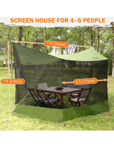 Lona de Camping Ayamaya 5.49x3.35m con Red Antimosquitos