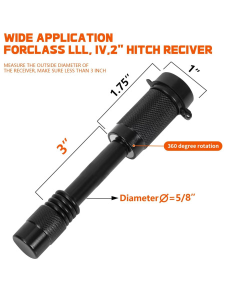 Cerradura de Enganche de Remolque Soarify 5/8" x 3" Antirrobo Cerradura de Enganche de Remolque Soarify 5/8" x 3" Antirrobo