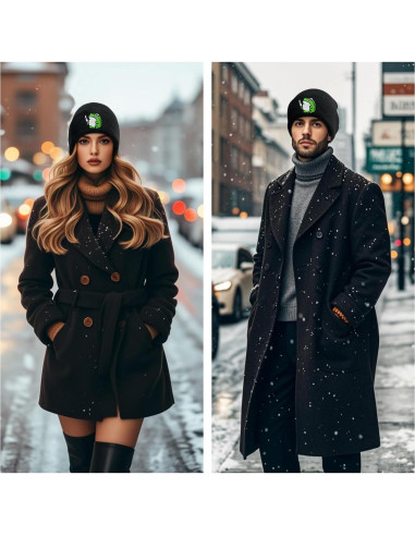 Gorro Tejido Unisex Kawaii Rana Gótico - Regalo Divertido