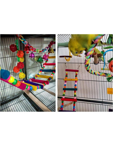 Escalera Colgante para Aves DS. ESTILO DISTINTIVO 99 cm 16 Pasos