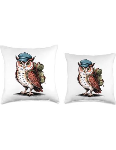 Almohada de lanzamiento de búho 16x16 - Merch Template