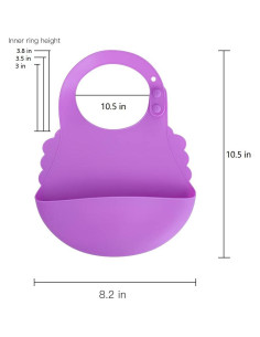 Baberos de Silicona Aricsen para Bebés - 7 Colores Ajustables 2