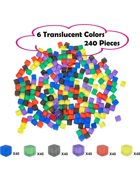 240 Cubos de Plástico para Contar y Clasificar AiFanS 240 Cubos de Plástico para Contar y Clasificar AiFanS