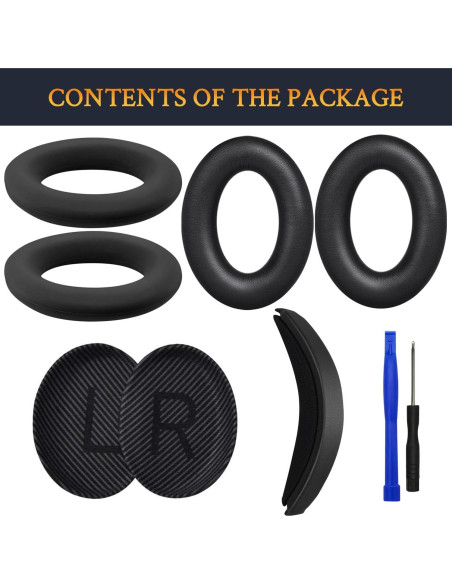 Kit Reemplazo Almohadillas y Banda para Bose QC35 II - Negro Kit Reemplazo Almohadillas y Banda para Bose QC35 II - Negro