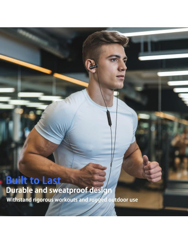 Auriculares deportivos AIAUXAI con micrófono y gancho 1.2m