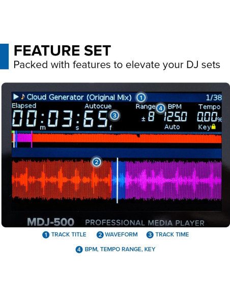 Reproductor de Medios DJ Gemini Sound MDJ-500 - Compacto y Versátil Reproductor de Medios DJ Gemini Sound MDJ-500 - Compacto y Versátil