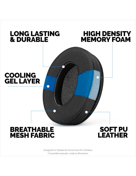 Almohadillas Híbridas Brainwavz para Auriculares HyperX Cloud Almohadillas Híbridas Brainwavz para Auriculares HyperX Cloud