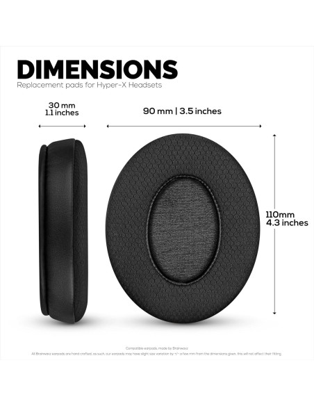 Almohadillas Híbridas Brainwavz para Auriculares HyperX Cloud Almohadillas Híbridas Brainwavz para Auriculares HyperX Cloud