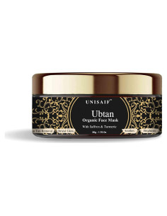Mascarilla Facial Ubtan Unisaif 50g - Arcilla, Cúrcuma y Azafrán
