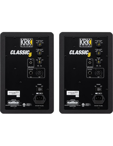 Monitores de Estudio Activos KRK Classic 5 - 50W - Paquete Completo