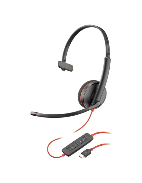 Auricular con cable Poly Blackwire 3210 USB-C - Micrófono con cancelación de ruido Auricular con cable Poly Blackwire 3210 USB-C - Micrófono con cancelación de ruido