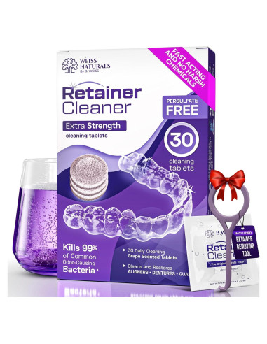 Tabletas Limpiadoras Weiss Naturals para Retenedores - 30 Unidades