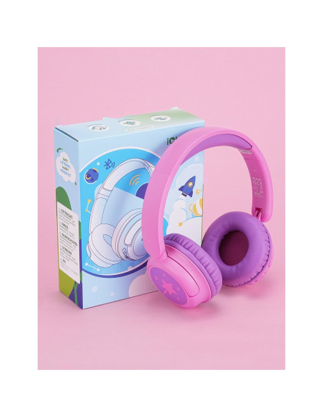 Auriculares Bluetooth iClever BTH22 para Niños 60H Rosa Auriculares Bluetooth iClever BTH22 para Niños 60H Rosa