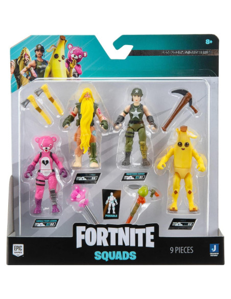 Figuras de Acción Fortnite Jazwares Modo Escuadrón 4 Pack Figuras de Acción Fortnite Jazwares Modo Escuadrón 4 Pack