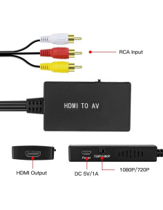 Convertidor HDMI a AV USonline911 - Adaptador 1080P para TV 2