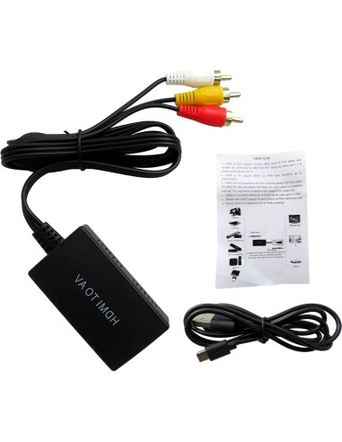Convertidor HDMI a AV USonline911 - Adaptador 1080P para TV