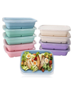 Contenedores de Comida 10PCS Shopwithgreen 1 Compartimento 32oz