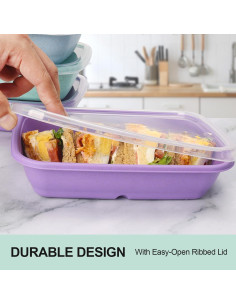 Contenedores de Comida 10PCS Shopwithgreen 1 Compartimento 32oz 2