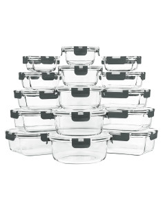 Contenedores de Almacenamiento de Comida Skroam 15 Piezas Vidrio
