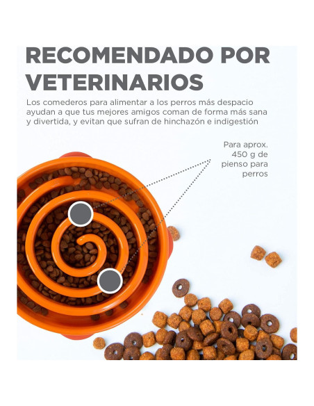 Cuenco para Perros Outward Hound Fun Feeder Slo Bowl Grande Cuenco para Perros Outward Hound Fun Feeder Slo Bowl Grande