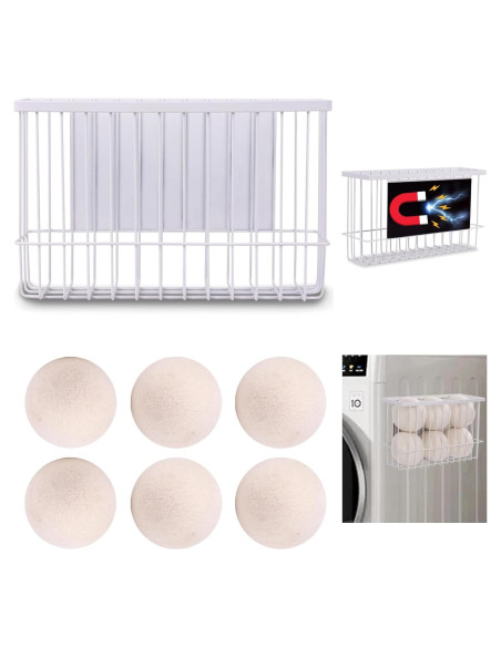 Soporte Magnético para Pelotas de Secadora JUNLYNEST - Organizador 6 Pelotas Soporte Magnético para Pelotas de Secadora JUNLYNEST - Organizador 6 Pelotas