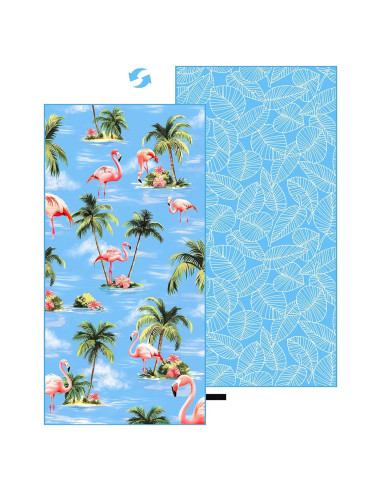 Toalla de Playa Microfibra MelonBoat 180x89cm Flamencos