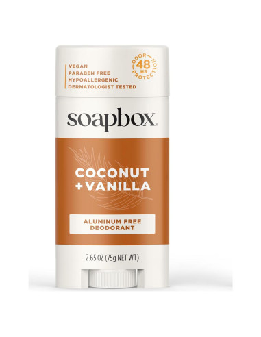 Desodorante Natural Soapbox Sin Aluminio Coco y Vainilla 75g