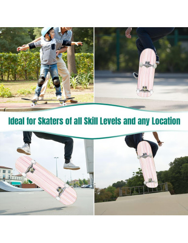 Patineta Completa UHMLTCRBOD 31x8 Doble Kick Arce 7 Capas
