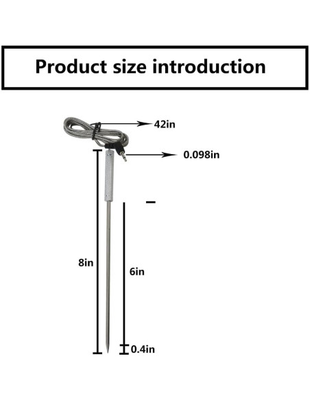 2 Sondas de Reemplazo Thermopro TP04-TP930 106.68 cm 2 Sondas de Reemplazo Thermopro TP04-TP930 106.68 cm