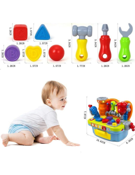 Banco de Trabajo Musical Huile para Niños 1-3 Años Banco de Trabajo Musical Huile para Niños 1-3 Años
