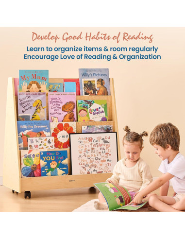 Estantería Montessori Doble Cara Bateso para Niños 90cm