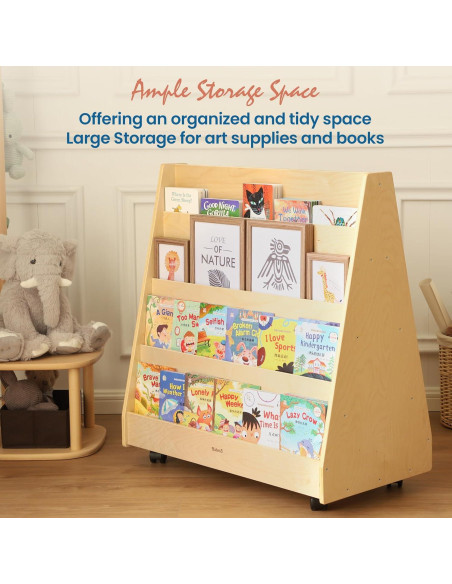 Estantería Montessori Doble Cara Bateso para Niños 90cm Estantería Montessori Doble Cara Bateso para Niños 90cm