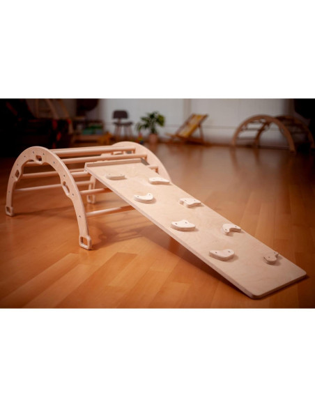 Arco de Escalada de Madera Kidodido con 2 Rampas y Almohada Arco de Escalada de Madera Kidodido con 2 Rampas y Almohada