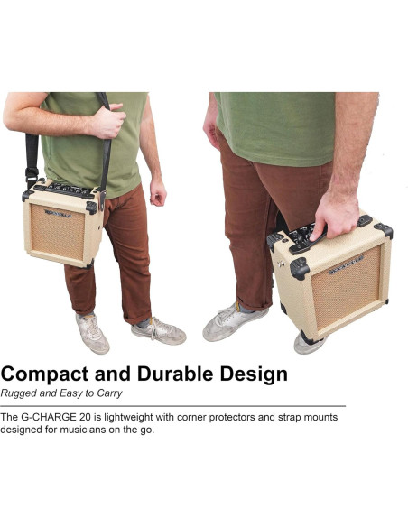 Amplificador Portátil Rockville G-CHARGE 20 Beige 20W Bluetooth Amplificador Portátil Rockville G-CHARGE 20 Beige 20W Bluetooth