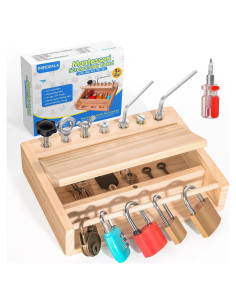 Juego de Tablero Montessori INIFEIDALA - Destornillador y Cerraduras