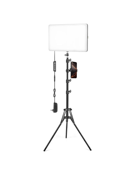 Kit de Luz LED Icceue con Trípode Ajustable 160cm 2500K-8500K Kit de Luz LED Icceue con Trípode Ajustable 160cm 2500K-8500K