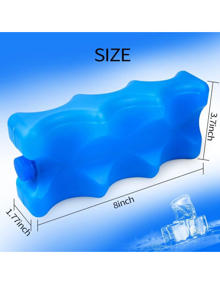 Paquete de 3 Hielos Reutilizables para Leche Materna 20.3cm Paquete de 3 Hielos Reutilizables para Leche Materna 20.3cm