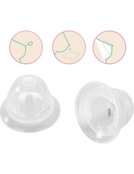 Corrector de Pezones de Silicona Uxsiya - 2 Piezas, Invisible Corrector de Pezones de Silicona Uxsiya - 2 Piezas, Invisible
