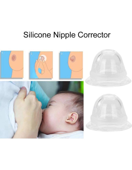 Corrector de Pezones de Silicona Uxsiya - 2 Piezas, Invisible Corrector de Pezones de Silicona Uxsiya - 2 Piezas, Invisible