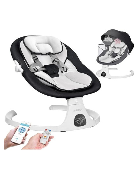 Columpio Eléctrico para Bebés JUITOY 5 Velocidades y Música Columpio Eléctrico para Bebés JUITOY 5 Velocidades y Música
