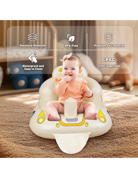 Asiento Inflable para Bebés JOSEN - Aprender a Sentarse 0.58 kg Asiento Inflable para Bebés JOSEN - Aprender a Sentarse 0.58 kg